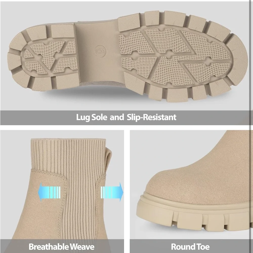 Women's Nude Chelsea Boots Size 9 - Picture 4 of 6